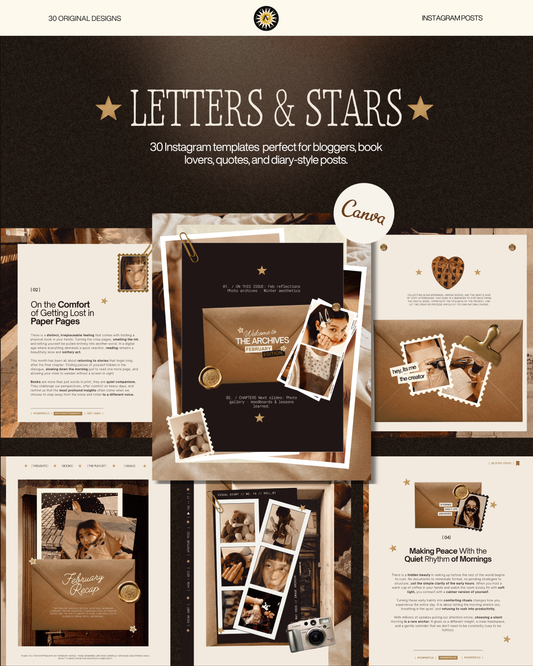 LETTERS & STARS | Instagram Post Templates