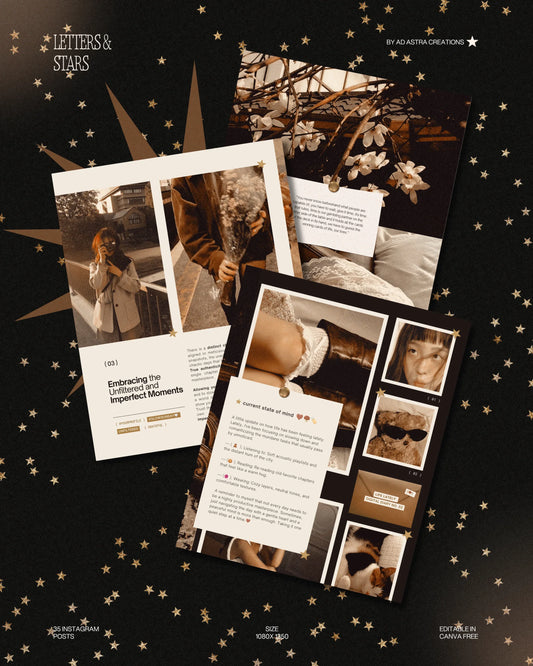 LETTERS & STARS | Instagram Post Templates