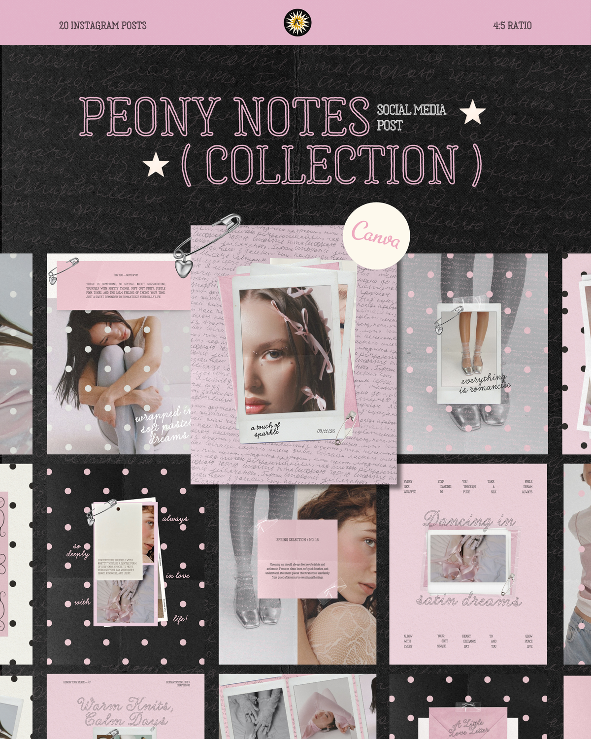 PEONY NOTES | Instagram Post Templates