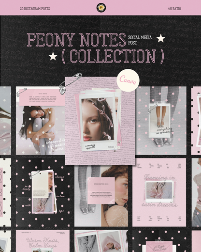 PEONY NOTES | Instagram Post Templates