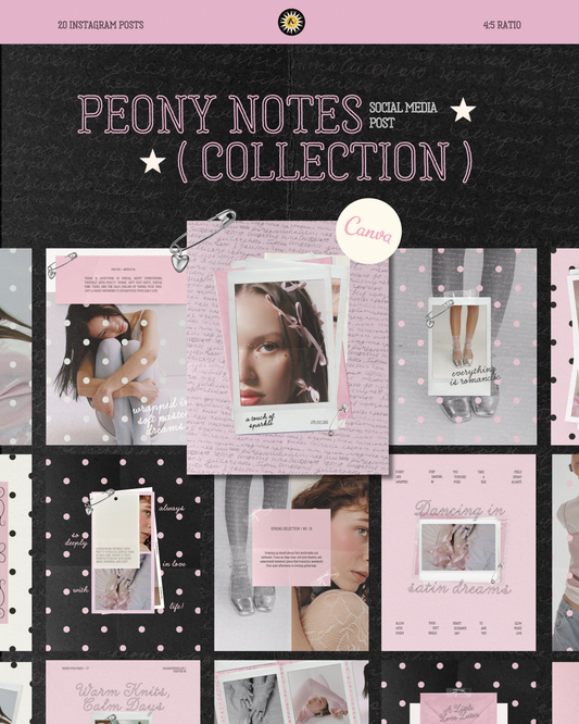 PEONY NOTES | Instagram Post Templates