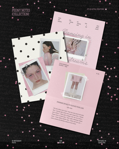 PEONY NOTES | Instagram Post Templates