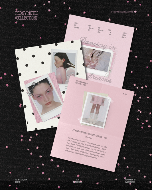 PEONY NOTES | Instagram Post Templates